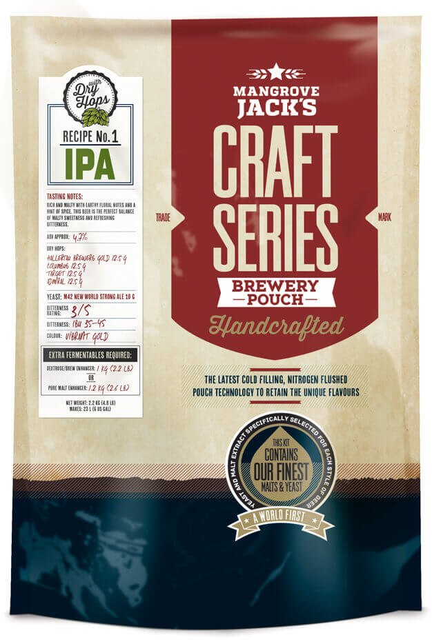 Mangrove Jack's Craft Series IPA Pouch with dry hops - 2... UBREW4U