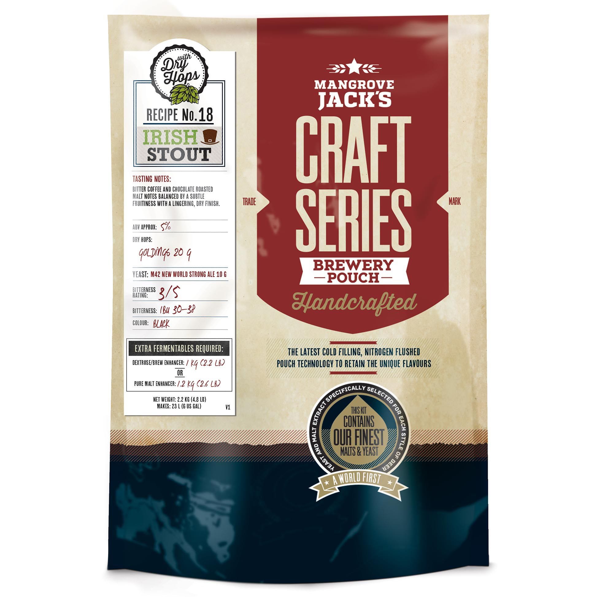 Mangrove Jack's Craft Series Irish Stout with Golding UBREW4U