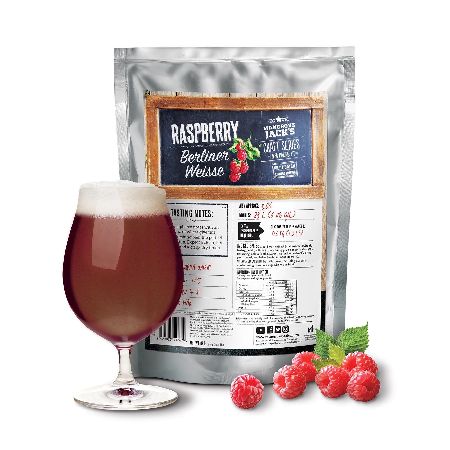 Mangrove Jack's Craft Series Raspberry Berliner Weisse UBREW4U