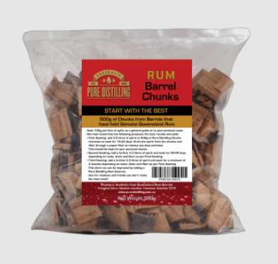 Pure Distilling Rum Barrel Chunks 500g UBREW4U