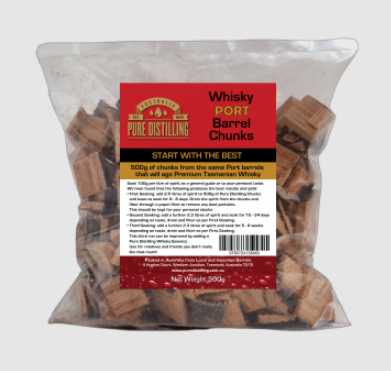 Pure Distilling Whisky Port Barrel Chunks 500g UBREW4U