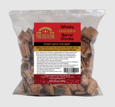 Pure Distilling Whisky Sherry Barrel Chunks 500g UBREW4U