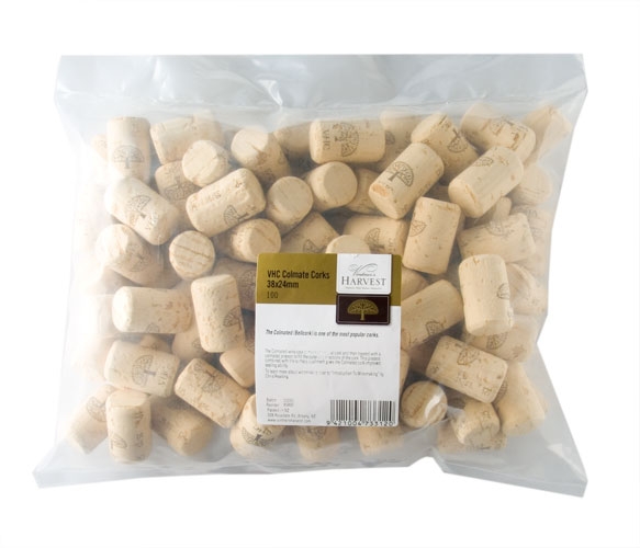 Vintner's Harvest VHC Colmate Corks 38x24mm, Bag 100 UBREW4U