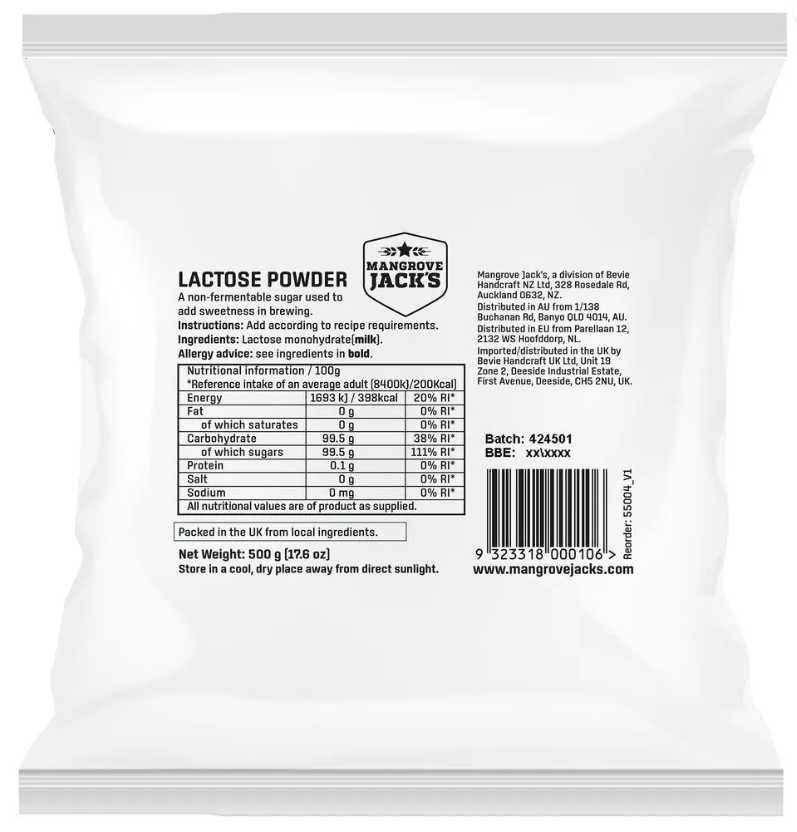 Mangrove Jack's Lactose 450g UBREW4U